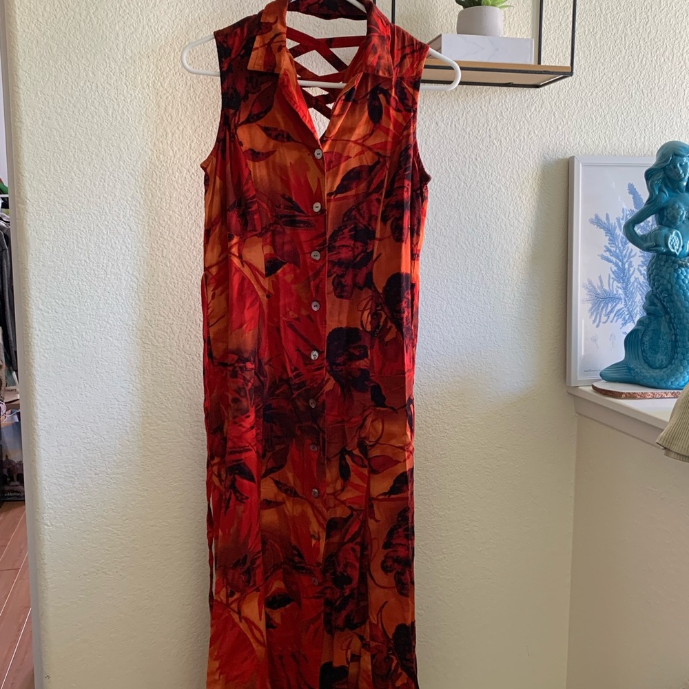 Scarlett Red Sleeveless V-Neck Sundress